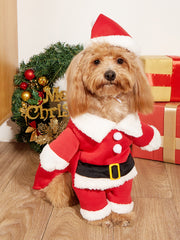 Christmas Pet Costume – Santa Claus Outfit for Small Dogs