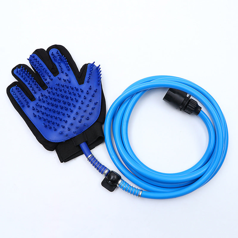 Pet Bathing & Massage Glove with Water Spray – 5-Finger Grooming Tool