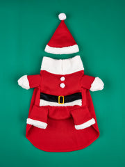 Christmas Pet Costume – Santa Claus Outfit for Small Dogs