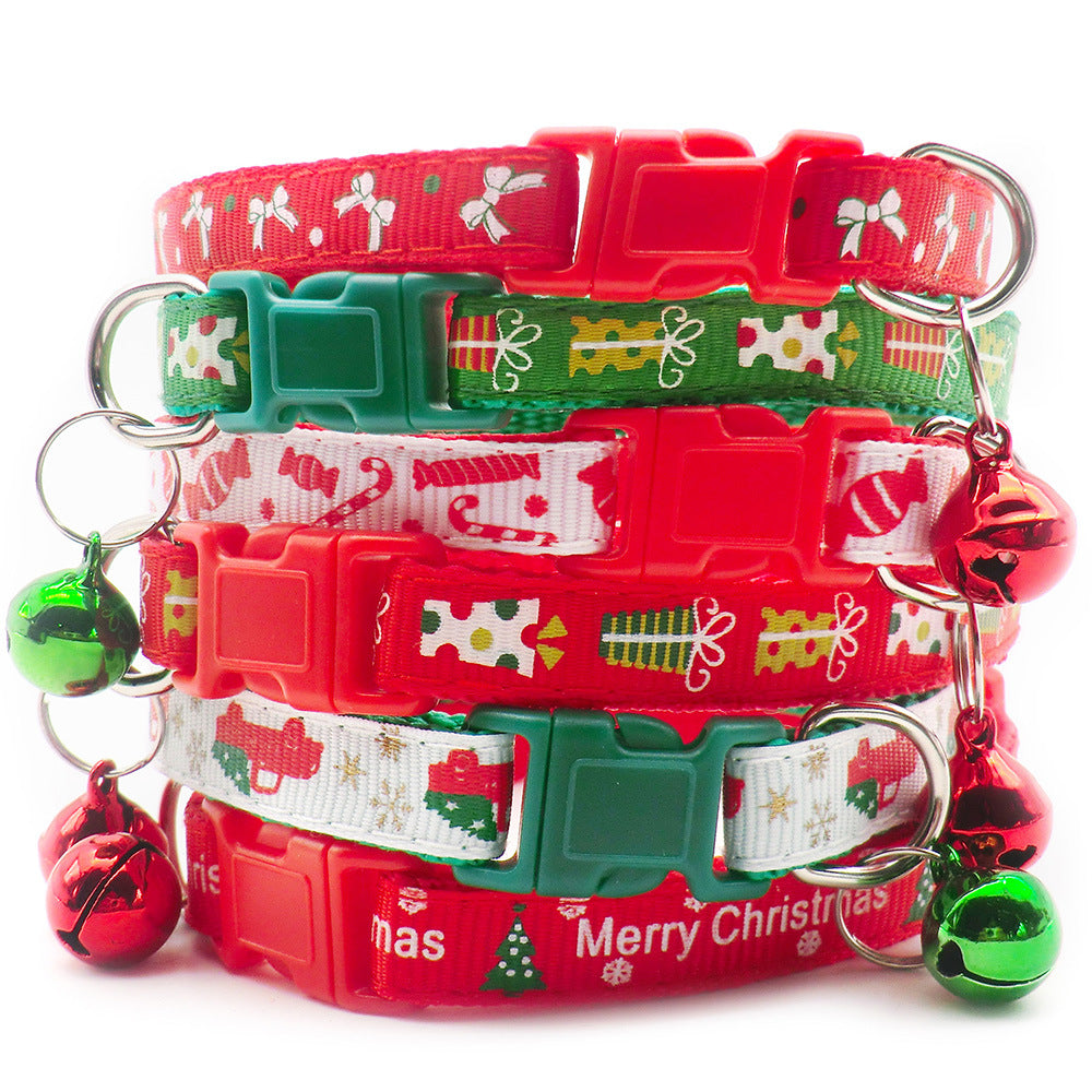 Santa Claus Pet Collar – Adjustable Christmas Collar for Dogs & Cats