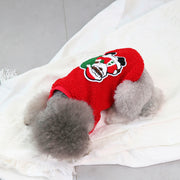 Christmas Pet Sweater – Cozy Cashmere-Style Fleece Outfit for Small & Medium Dogs