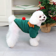 Christmas Pet Sweater – Cozy Cashmere-Style Fleece Outfit for Small & Medium Dogs