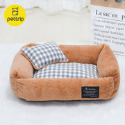 Velvet Pet Bed – Removable & Washable Nest with Non-Slip Waterproof Base