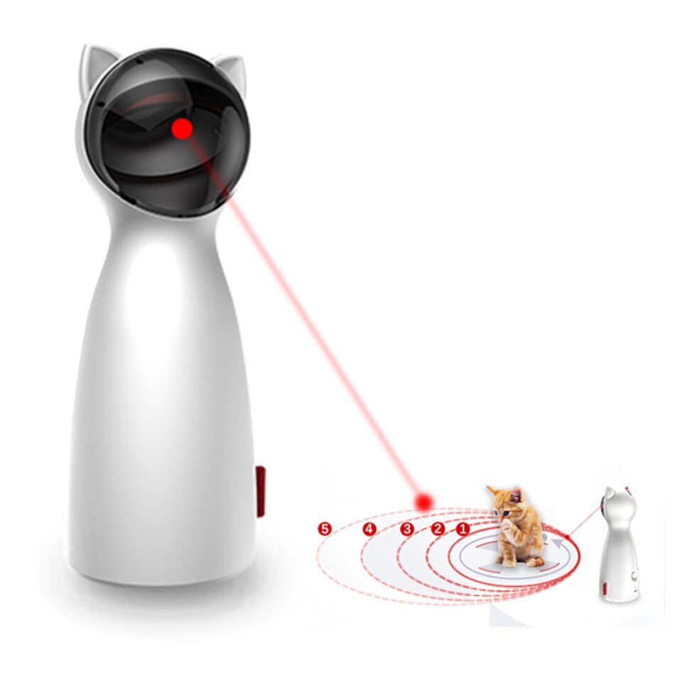 Magic Laser: Automatic Cat Entertainment Toy – Interactive USB Rechargeable Rotating Laser
