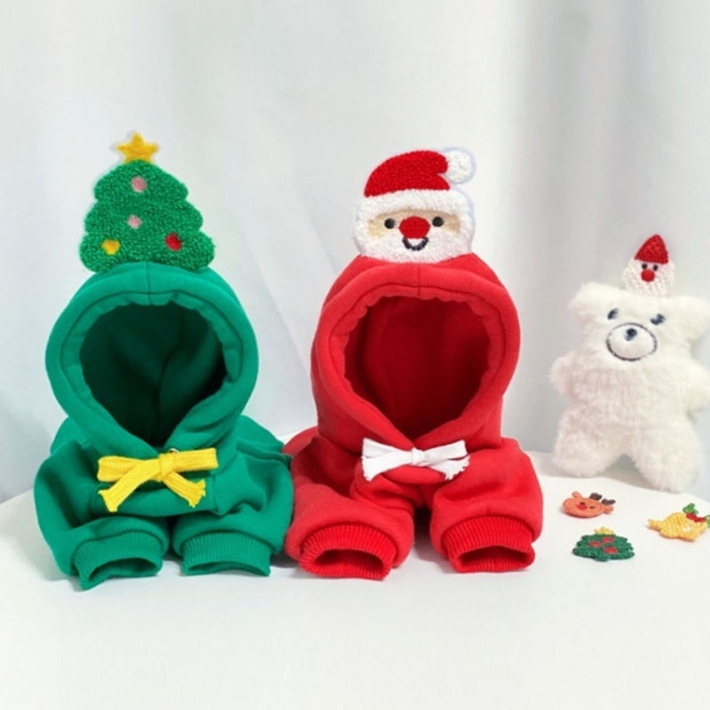 Christmas Pet Hoodie – Warm Santa & Tree Pullover for Cats and Dogs
